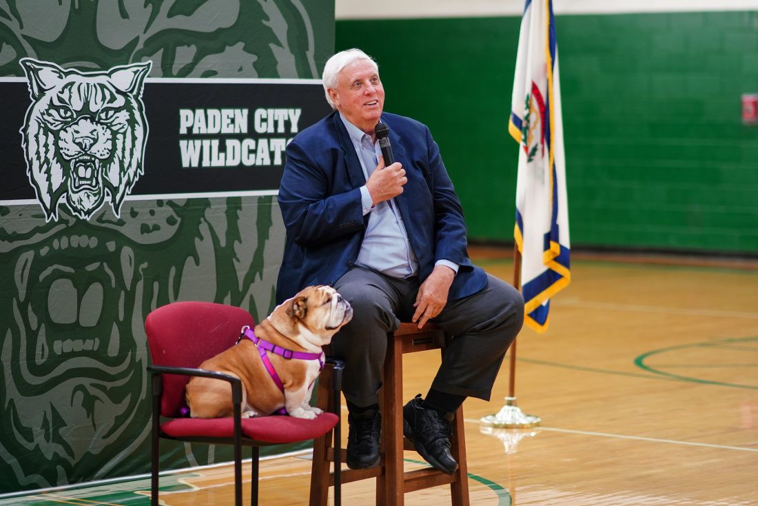 Governor Jim Justice, Babydog Reward Paden City High School for High